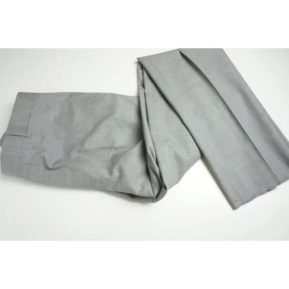 Burberry London Light Gray S120s Wool Mens Pants Trousers Sz 52 EU NEW